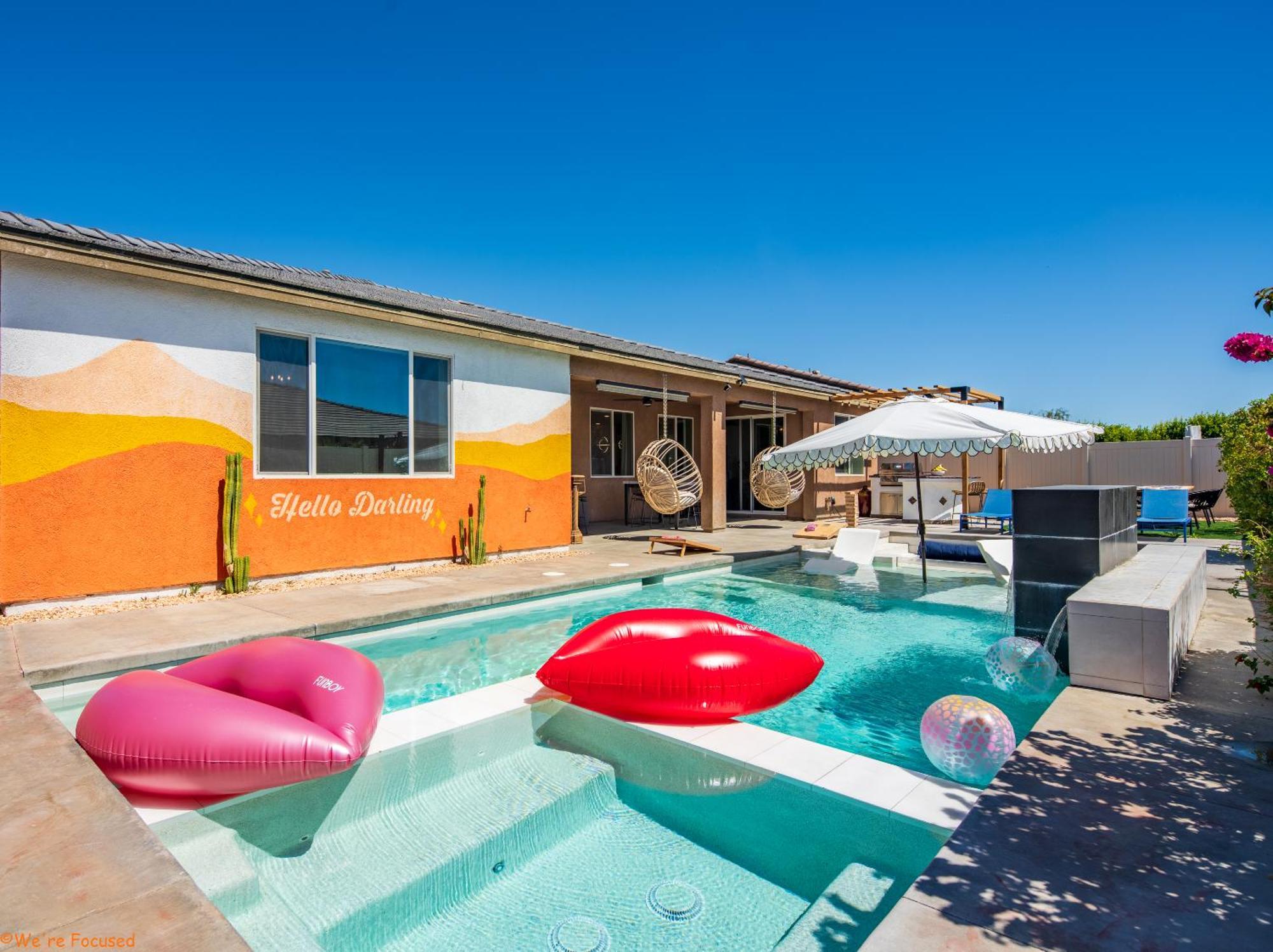 5Br3B Pool, 2Mi To Fstvals, Ev Chrgr, Gym, Games Villa Indio Eksteriør billede