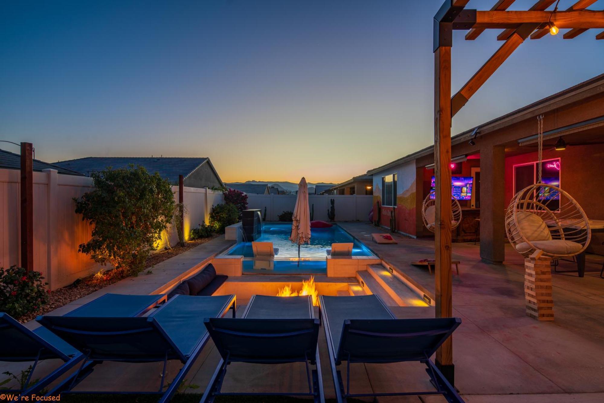 5Br3B Pool, 2Mi To Fstvals, Ev Chrgr, Gym, Games Villa Indio Eksteriør billede